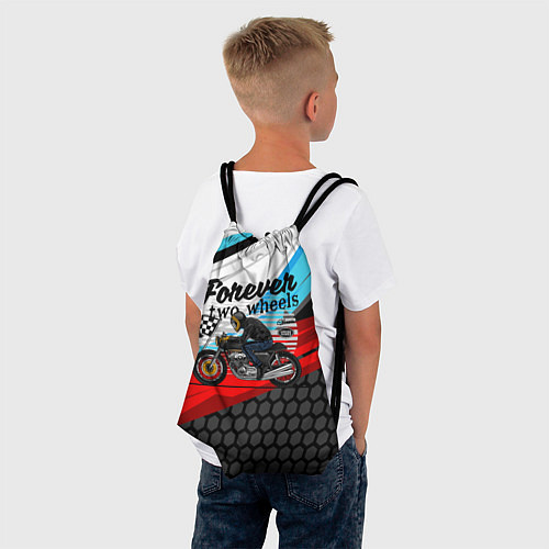 Мешок для обуви Два колеса навсегда мотоспорт / 3D-принт – фото 4