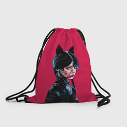 Рюкзак-мешок Wednesday black kitty, цвет: 3D-принт