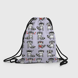 Рюкзак-мешок Забавные еноты, цвет: 3D-принт