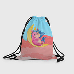Мешок для обуви Единорог на месяце