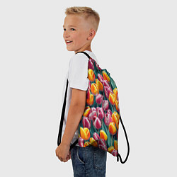 Рюкзак-мешок Роскошные тюльпаны, цвет: 3D-принт — фото 2