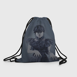 Рюкзак-мешок Уэнсдэй рисунок карандашами, цвет: 3D-принт