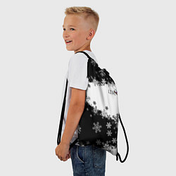 Рюкзак-мешок Сноуборд черно-белый, цвет: 3D-принт — фото 2