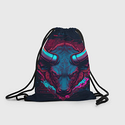 Рюкзак-мешок Неоновый бык, цвет: 3D-принт