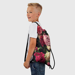 Рюкзак-мешок Нежные кустовые розы, цвет: 3D-принт — фото 2
