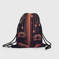 Рюкзак-мешок Неоновый тропический дождь, цвет: 3D-принт