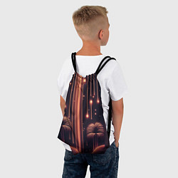 Рюкзак-мешок Неоновый тропический дождь, цвет: 3D-принт — фото 2