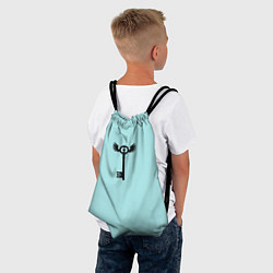 Рюкзак-мешок Ключик к замочку голубой, цвет: 3D-принт — фото 2