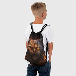 Рюкзак-мешок Огненный кот, цвет: 3D-принт — фото 2