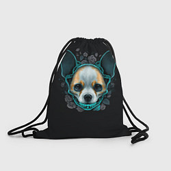 Рюкзак-мешок Милый корги череп, цвет: 3D-принт