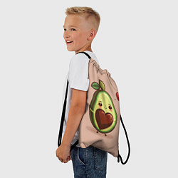 Рюкзак-мешок Влюбленная авокадо - парные, цвет: 3D-принт — фото 2