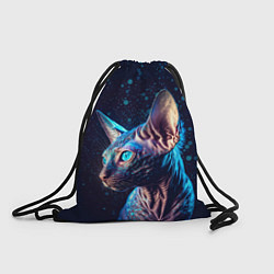 Рюкзак-мешок Кот сфинкс и искорки, цвет: 3D-принт