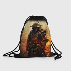 Рюкзак-мешок Самурай и огонь, цвет: 3D-принт