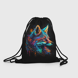Рюкзак-мешок Красочная лиса, цвет: 3D-принт