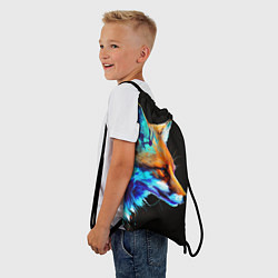 Рюкзак-мешок Красочная лисичка, цвет: 3D-принт — фото 2
