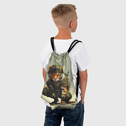 Рюкзак-мешок Милитари тигр, цвет: 3D-принт — фото 2