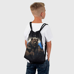 Рюкзак-мешок Сильный медведь, цвет: 3D-принт — фото 2