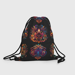 Рюкзак-мешок Русские орнаменты неон, цвет: 3D-принт