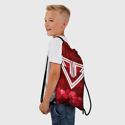 Рюкзак-мешок Big bang red hearts, цвет: 3D-принт — фото 2