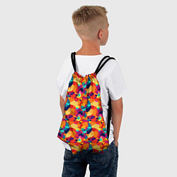 Рюкзак-мешок Абстрактный узор из разноцветных окружностей, цвет: 3D-принт — фото 2