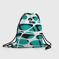 Рюкзак-мешок Абстрактный узор из сетчатых прожилок, цвет: 3D-принт