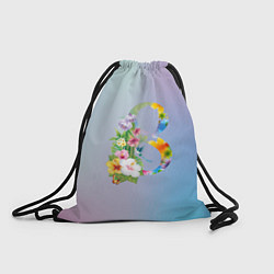 Рюкзак-мешок Цветочная восьмёрка, цвет: 3D-принт