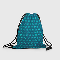 Рюкзак-мешок Паттерн элементали под крио, цвет: 3D-принт