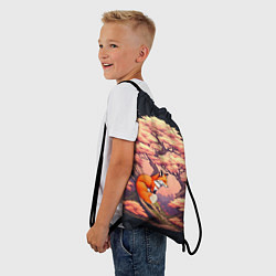 Рюкзак-мешок Лиса под сакурой, цвет: 3D-принт — фото 2