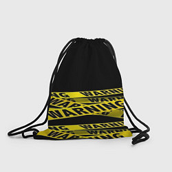 Рюкзак-мешок Предупреждающая лента, цвет: 3D-принт