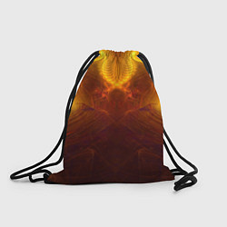 Рюкзак-мешок Абстрактное тёмно-жёлтое узорчатое свечение во тьм, цвет: 3D-принт