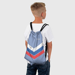 Рюкзак-мешок Триколор - три полоски на голубом, цвет: 3D-принт — фото 2