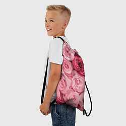 Рюкзак-мешок Чайная пыльная роза - нежно розовый цветок, цвет: 3D-принт — фото 2