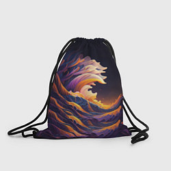 Рюкзак-мешок Красочная волна, цвет: 3D-принт