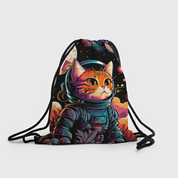 Рюкзак-мешок Милый котик из космоса, цвет: 3D-принт