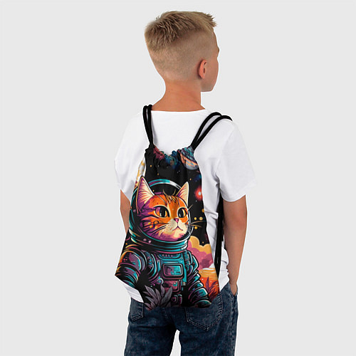Мешок для обуви Милый котик из космоса / 3D-принт – фото 4