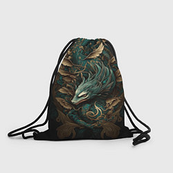Рюкзак-мешок Изумрудный Дракон Irezumi, цвет: 3D-принт