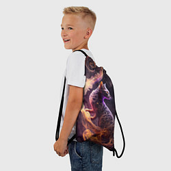 Рюкзак-мешок Звездный кот, цвет: 3D-принт — фото 2
