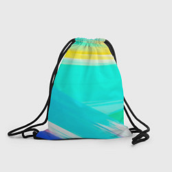 Рюкзак-мешок Абстрактные цветные линии - диагонали, цвет: 3D-принт