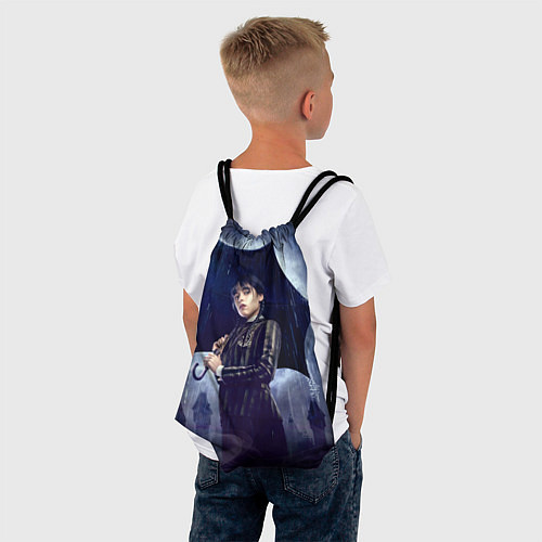 Мешок для обуви Уэнсдей Аддамс с зонтом / 3D-принт – фото 4