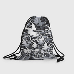 Мешок для обуви Иредзуми: Черно-белые волны
