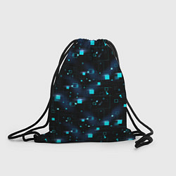 Рюкзак-мешок Светящиеся неоновые квадраты, цвет: 3D-принт