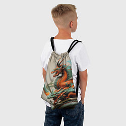 Рюкзак-мешок Japan dragon - irezumi, цвет: 3D-принт — фото 2
