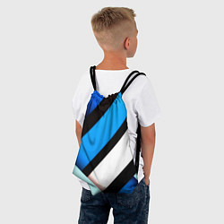Рюкзак-мешок Спортивная геометрия из полос, цвет: 3D-принт — фото 2