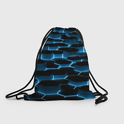 Рюкзак-мешок Неоновая сетка из плит, цвет: 3D-принт