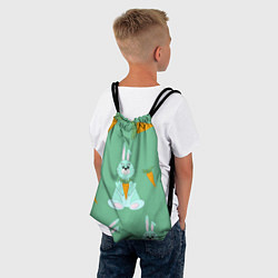 Рюкзак-мешок Зайка с морковкой паттерн, цвет: 3D-принт — фото 2