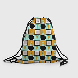 Рюкзак-мешок Зайка и морковка, геометрический паттерн, цвет: 3D-принт