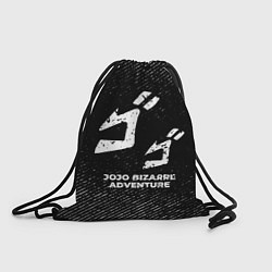 Рюкзак-мешок JoJo Bizarre Adventure с потертостями на темном фо, цвет: 3D-принт