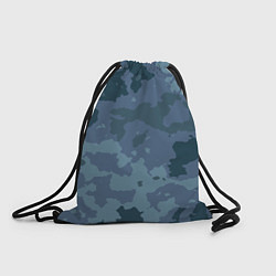 Рюкзак-мешок Камуфляж синий, цвет: 3D-принт