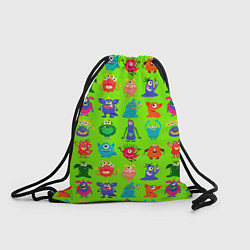 Рюкзак-мешок Разноцветные монстрики, цвет: 3D-принт