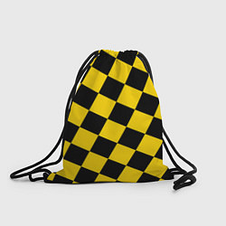 Рюкзак-мешок Черно-желтая крупная клетка, цвет: 3D-принт